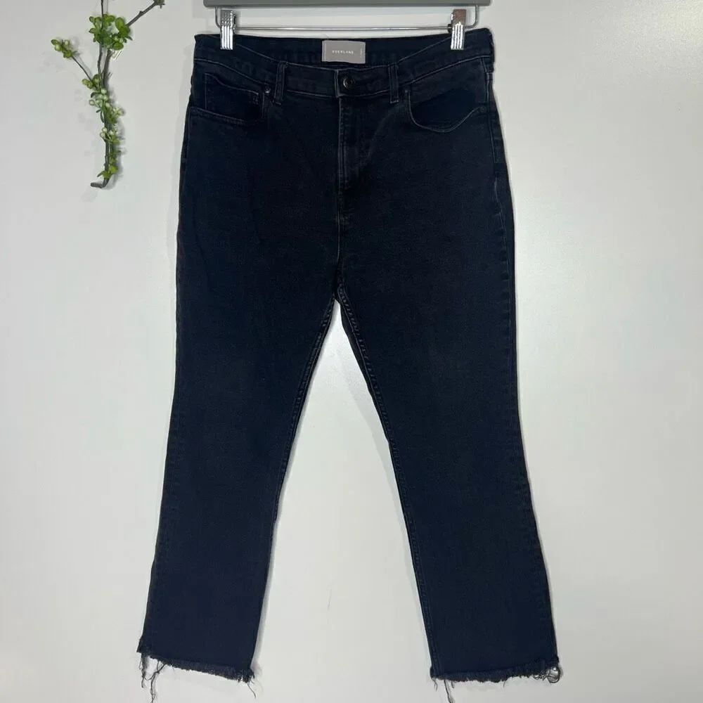 Everlane Black Jeans Raw Hem Sz 31 R